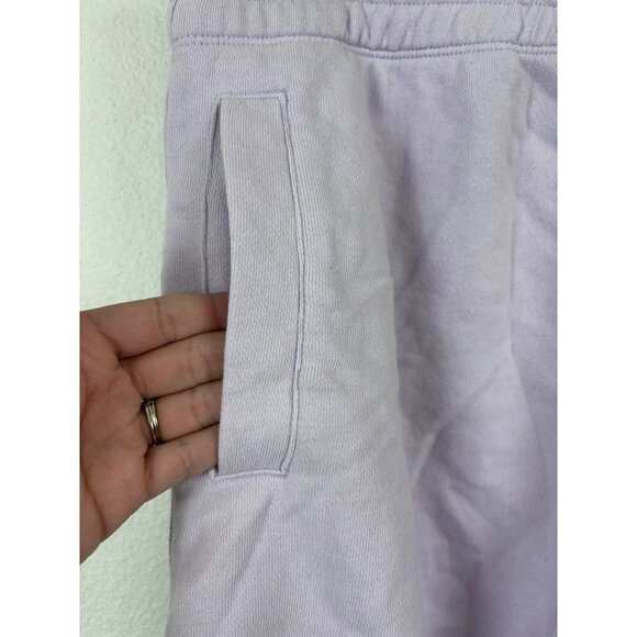 Aerie women's large lavender purple high waisted sweat shorts loungewear casual - Picture 3 of 7